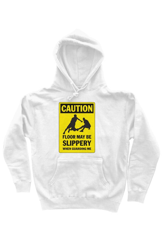 FLOOR MAY BE SLIPPERY WHEN GUARDING ME pullover hoody