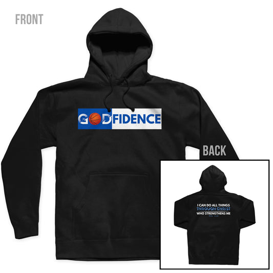 Godfidence Front & Back - Basketball - Hoodie - Black